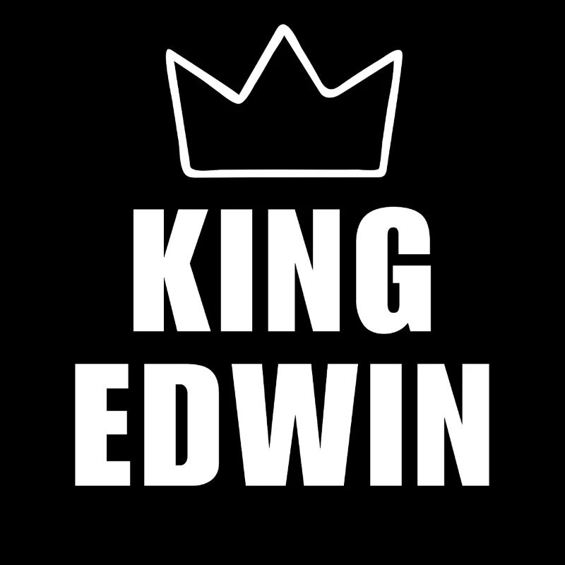 Edwin Name with Letter E - King Crown Shirt