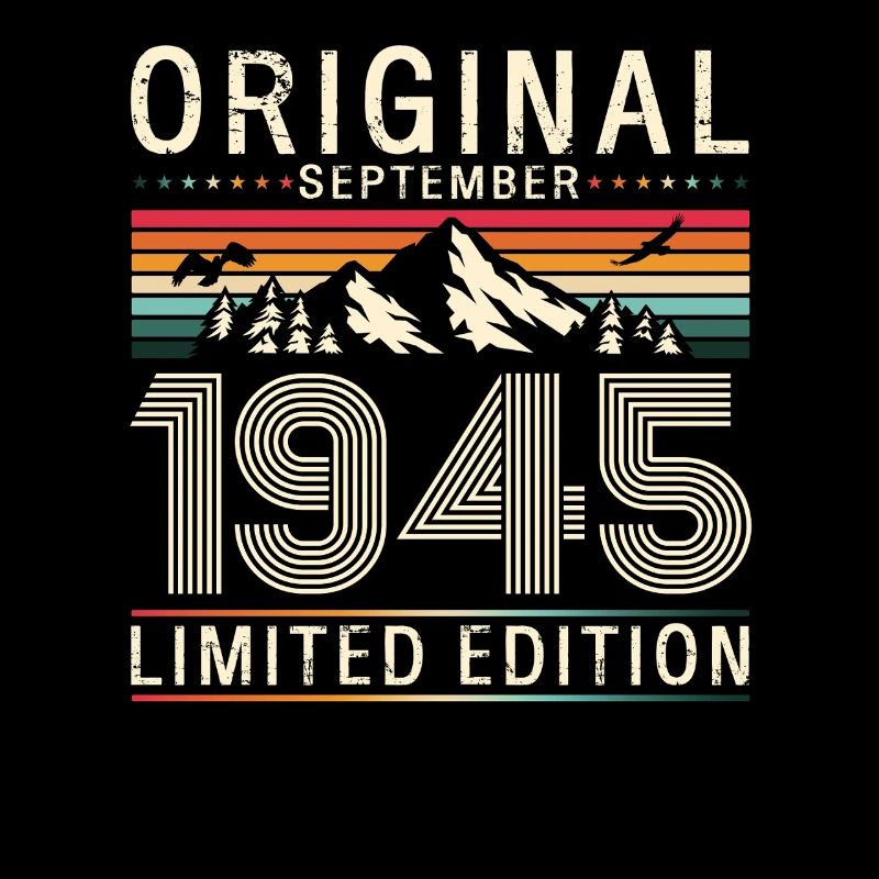 80th birthday Original September born 1945