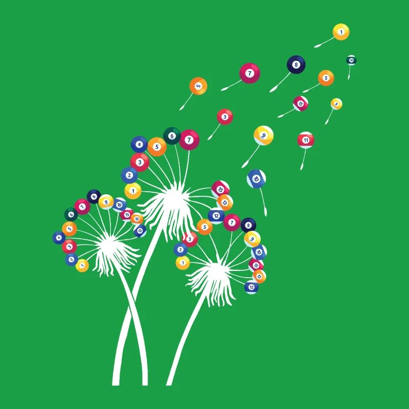 Löwenzahn-Billardkugel, lustiges Queue, Sportkunst