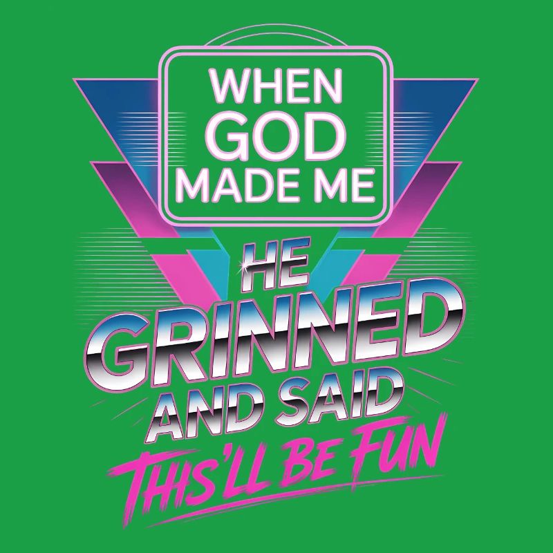 Als Gott mich Schuf Grinste Er Lustiger Synthwave