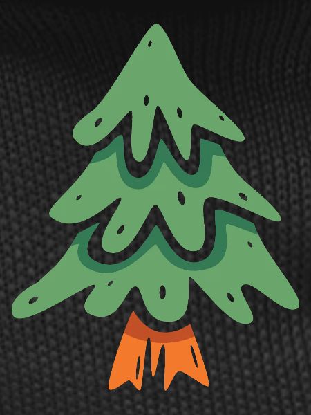 Christmas Tree Cartoon Style