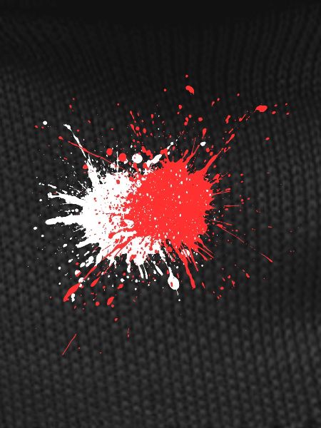 Abstract Blood Splatter Print