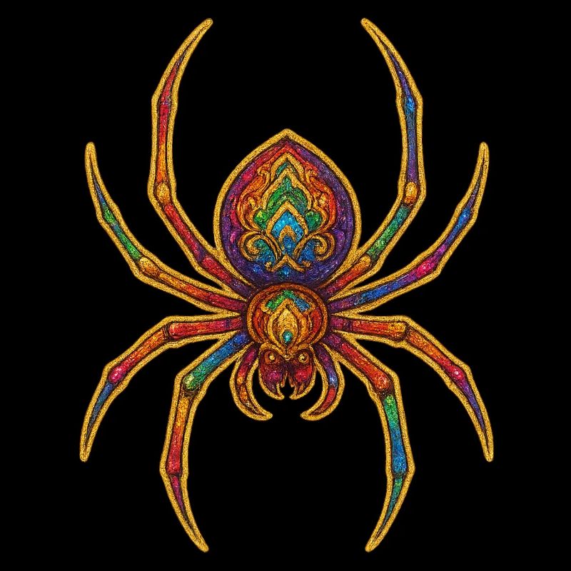 Rainbow Spider Ornament