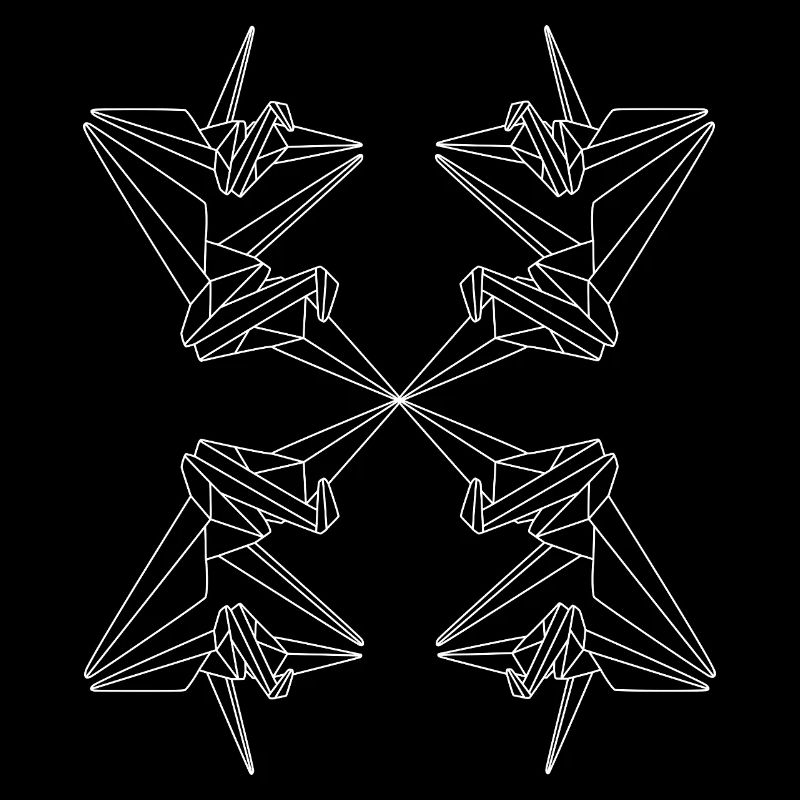 Origami Birds Geometric Pattern