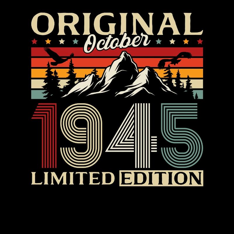 80th Birthday Original October Vintage 1945