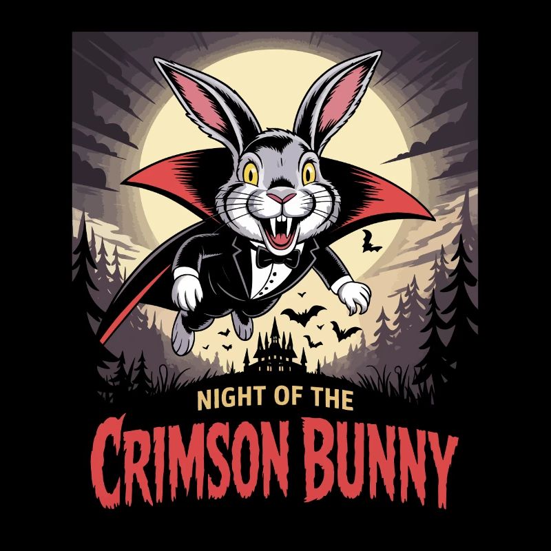 Nacht des Crimson Bunny - Hasendesign