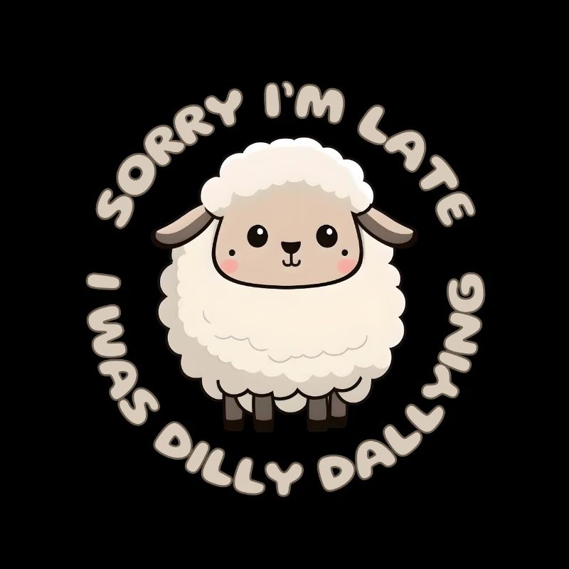 Tut mir leid, dass ich zu spät komme, ich war Dilly Dally Cute Lamb