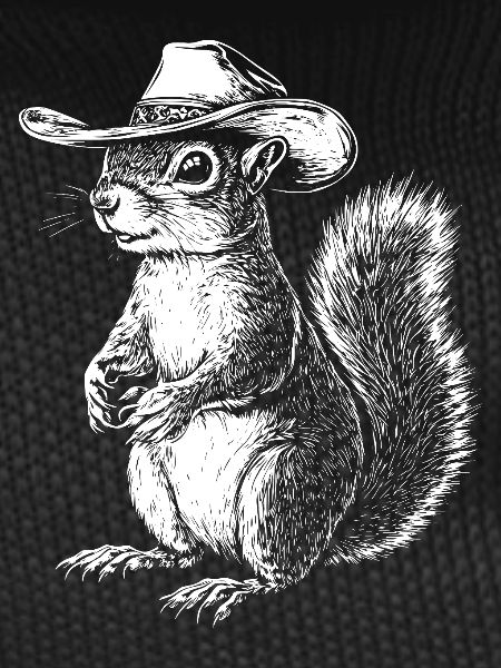 Squirrel Cowboy Hat Western