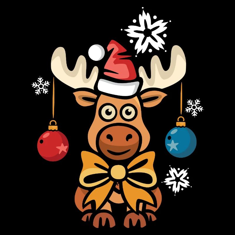Orignal de Noël avec chapeau et arc