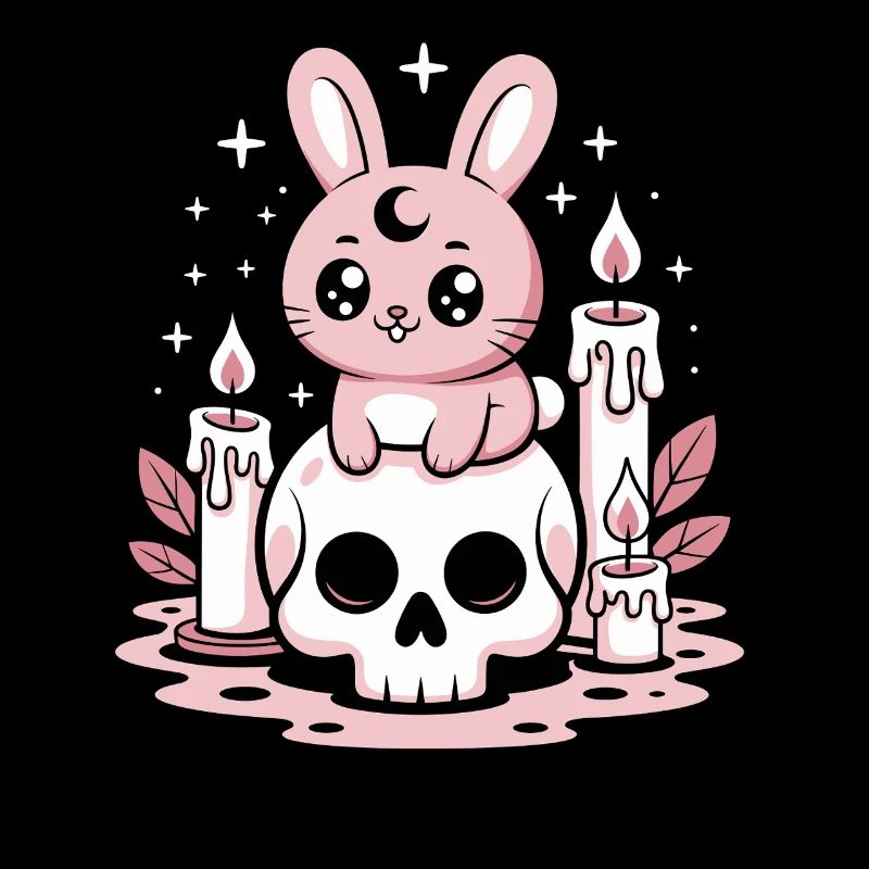 Kawaii Pastel Goth Bunny