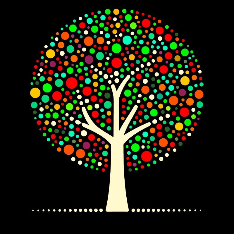 Arbre à points coloré