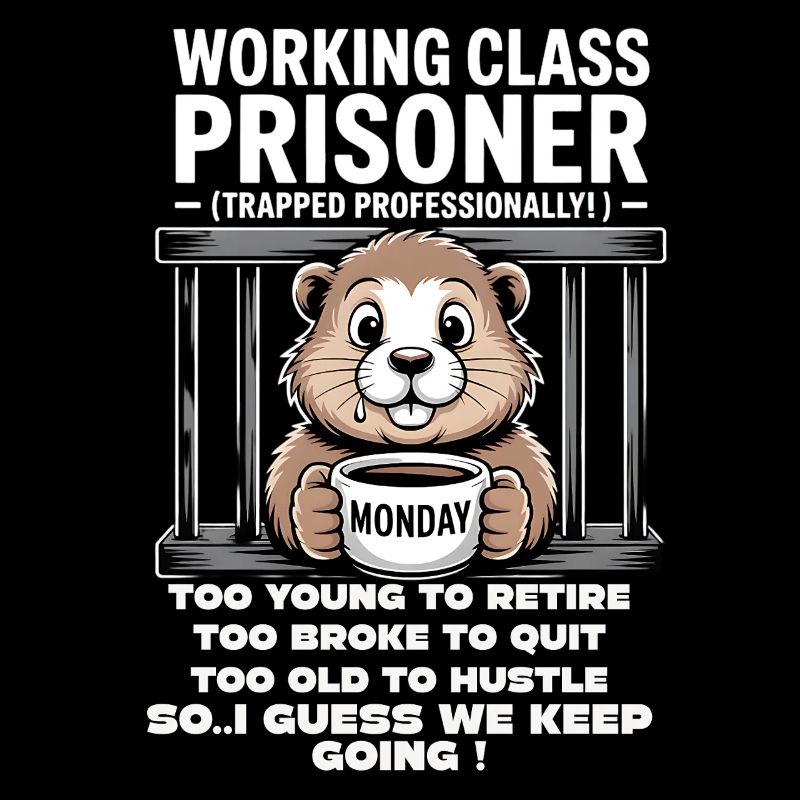 Lundi Trapped Work Drôle Tenue De Travail
