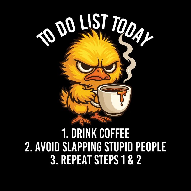 Liste de choses à faire aujourd’hui Boire du café Éviter les gens