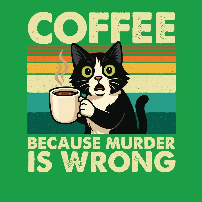 Coffee Because Murder Is Wrong Sarcastic