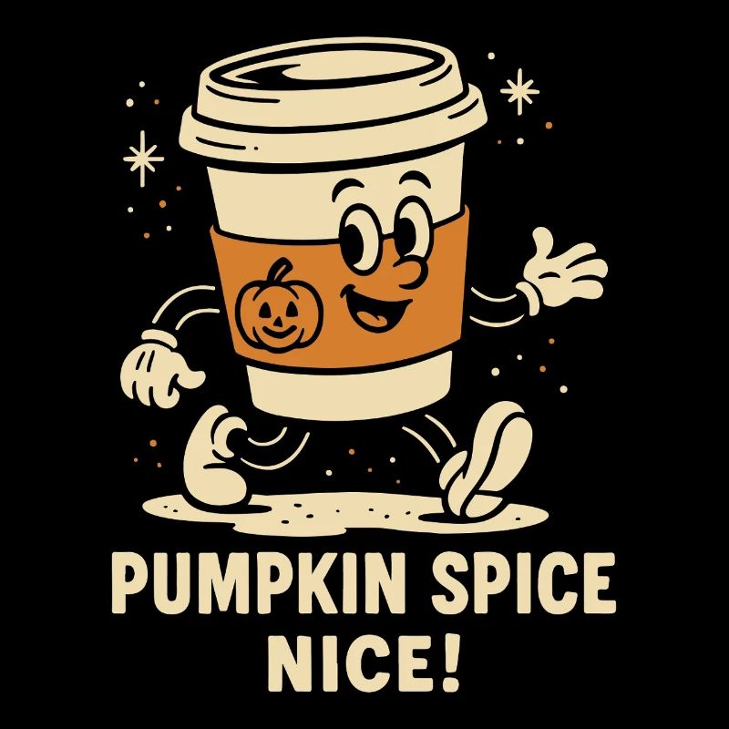 Pumpkin Spice Nice Funny coffee Halloween Saying