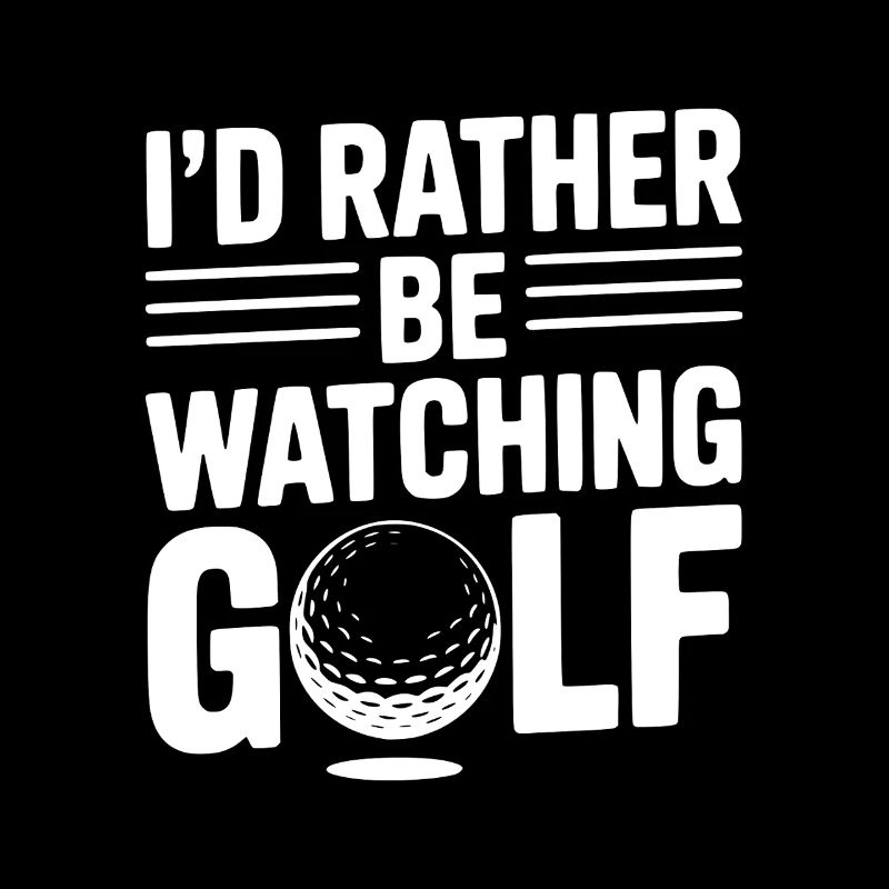 Je préfère regarder le golf