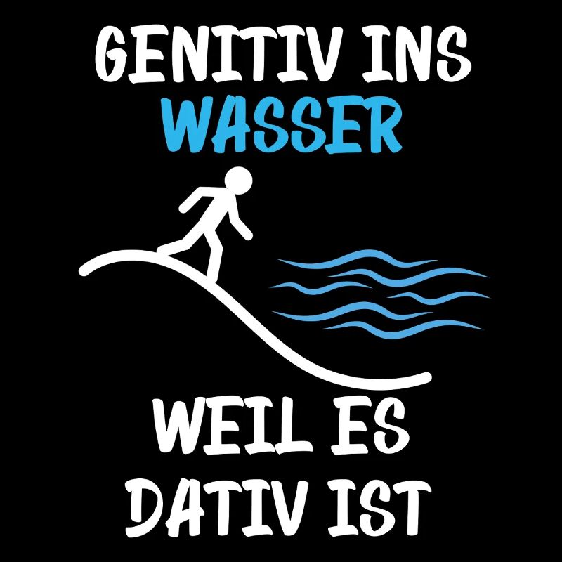 Genitive into the water because it's dative