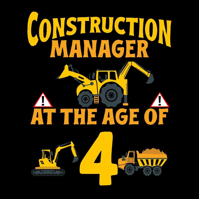 Fête de construction 4e anniversaire Camion de 4 ans