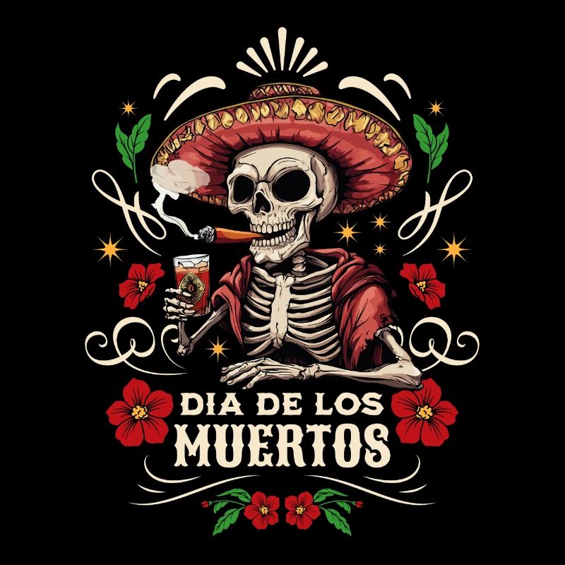 Dia De Los Muertos Skull Skull Tequilla