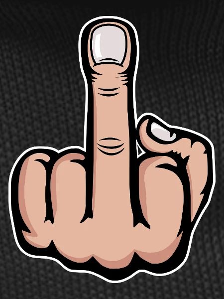 Middle Finger Stinky Finger Design