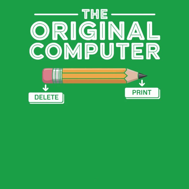 Der Original Computer – Bleistift Delete & Print