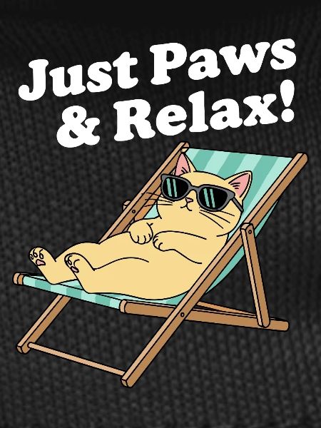 Relax cat in deck chair
