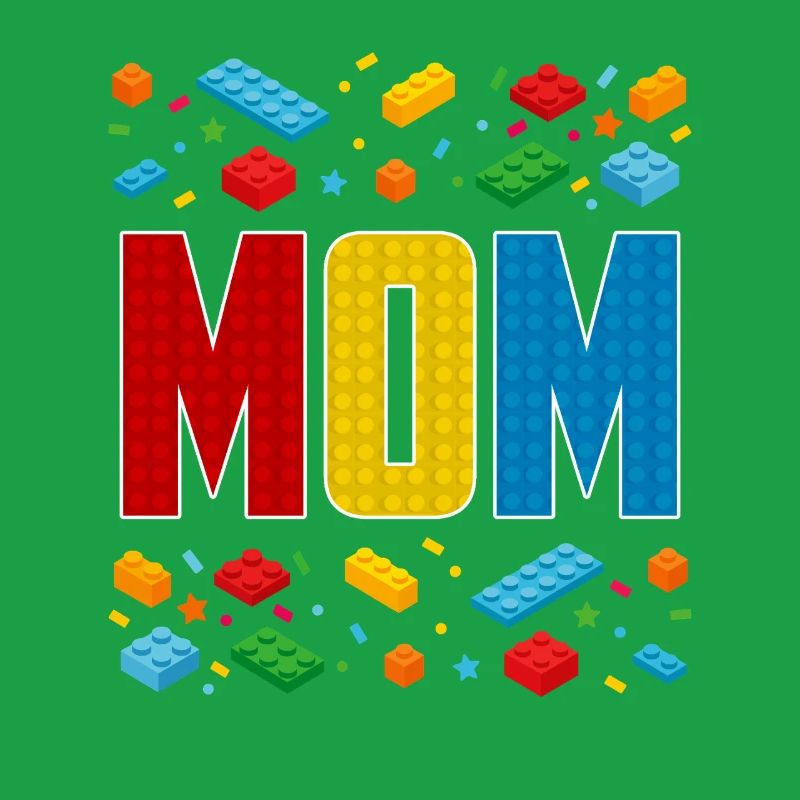 Maman brique constructeur créatif maternité bloc amant
