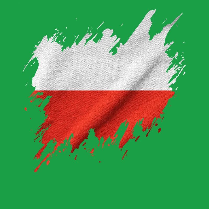 Drapeau de la Pologne, style déchiré