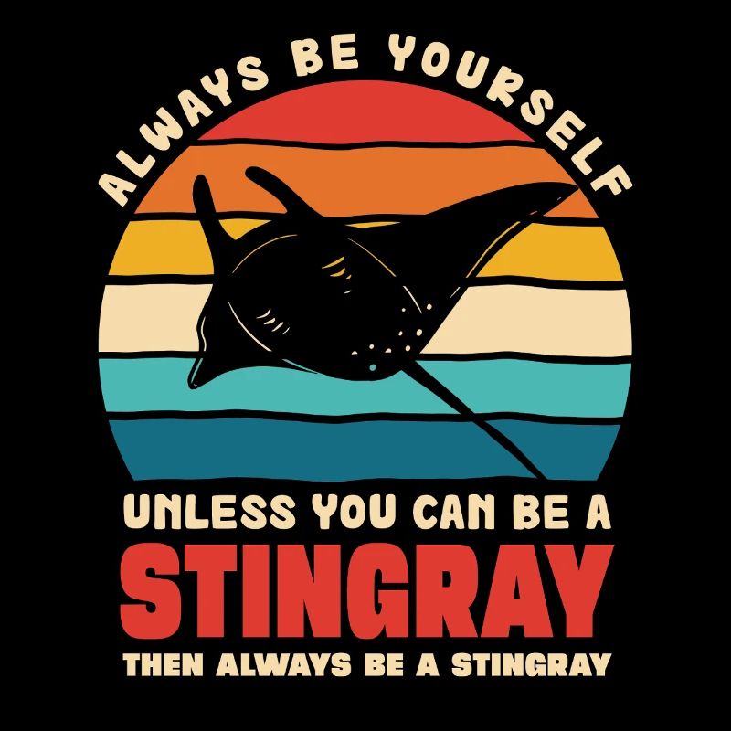 Stingray in Retro Sunset
