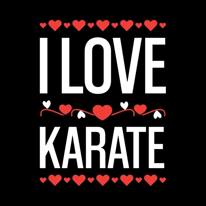 J’adore le design de cœur de karaté