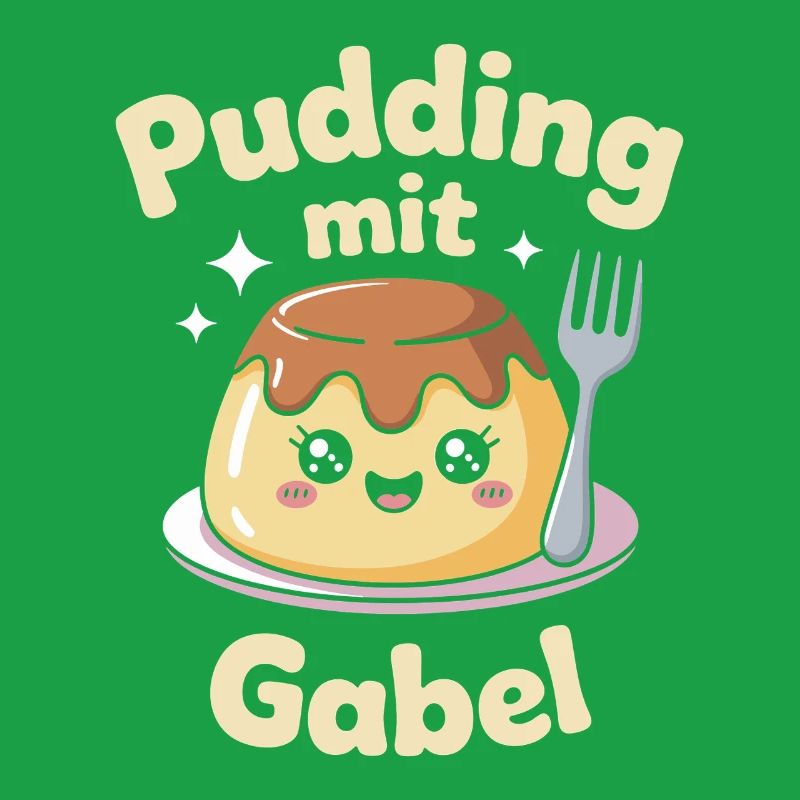 Pudding with fork