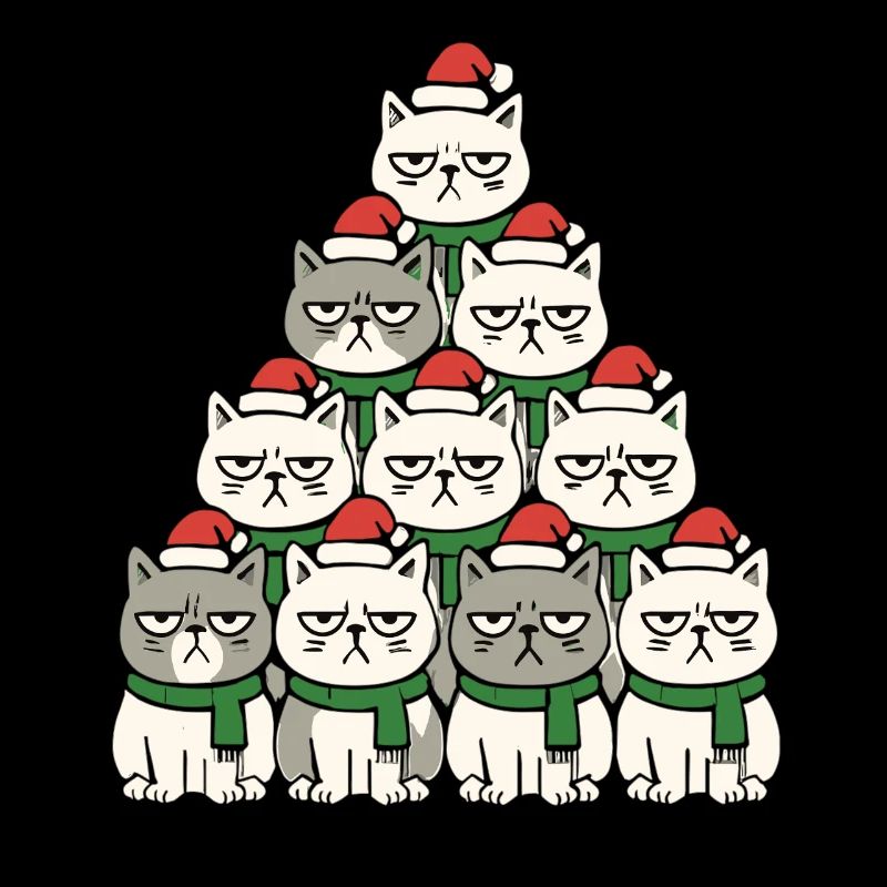 Grumpy Christmas Cats – Lustiges Katzen