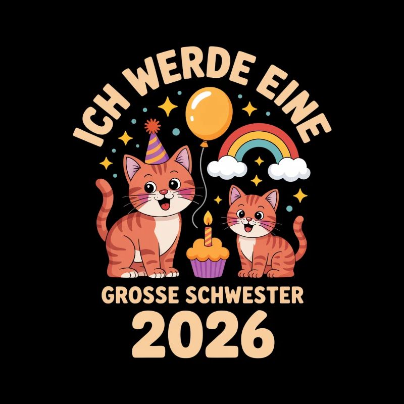 Ich werde eine grosse Schwester 2026 Katze Kitten