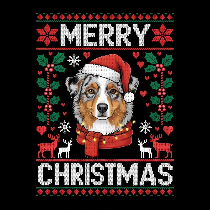 Australian Shepherd Christmas Xmas