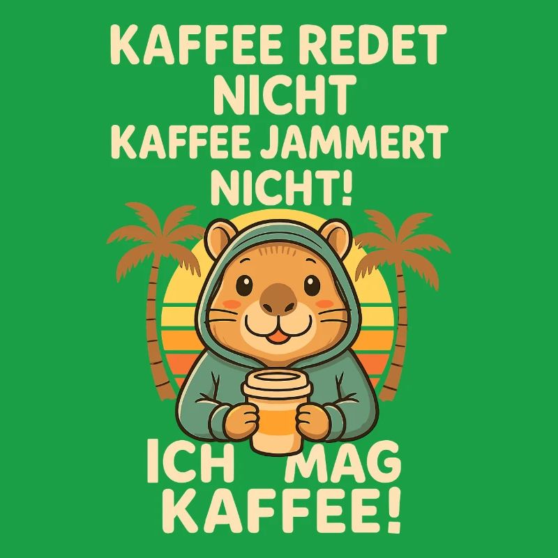 Capybara Kaffee Spruch Sunset