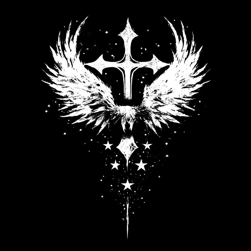 Goth Kreuz Engel Emo