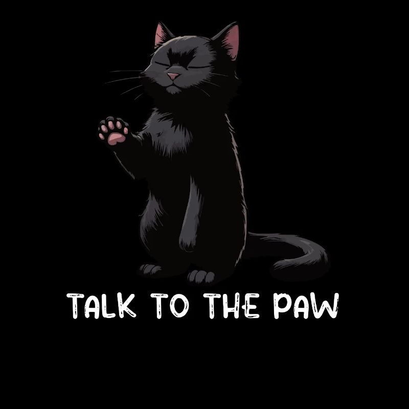 Parler à la patte chat chats chat noir minou