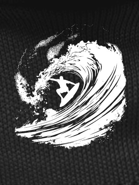 Energetic Surfing Art Surfer