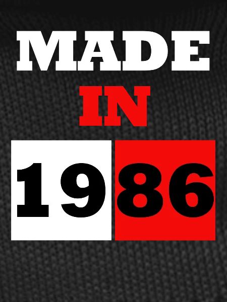 1986 Retro Anniversary Block