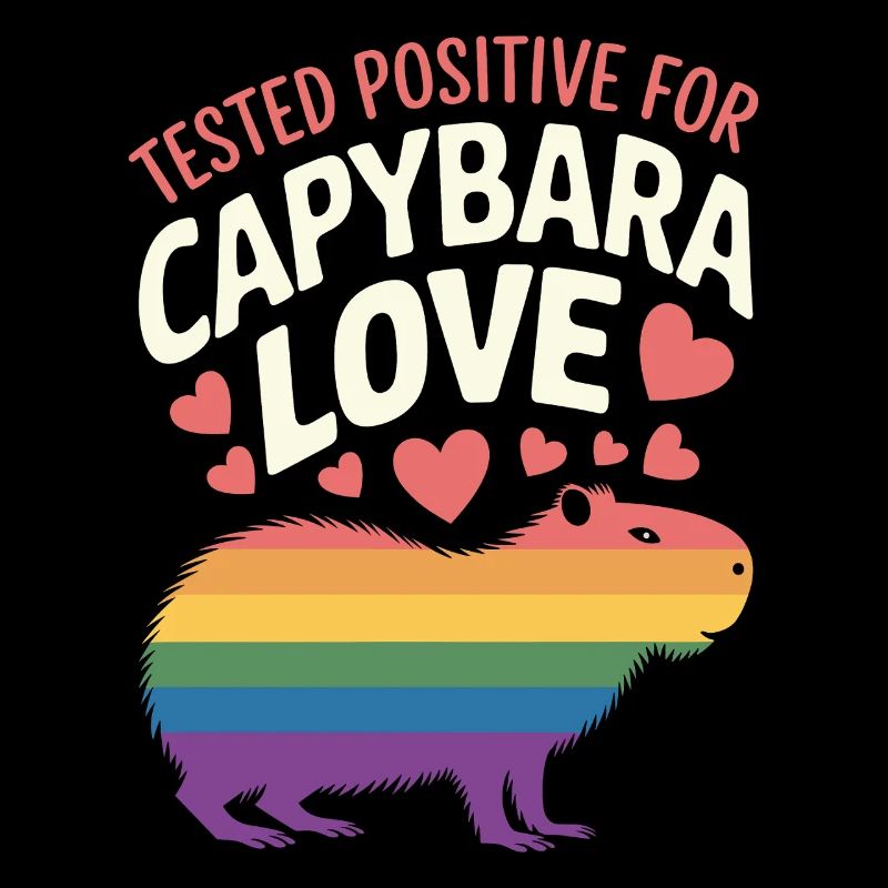 Capybara Rainbow Love Design