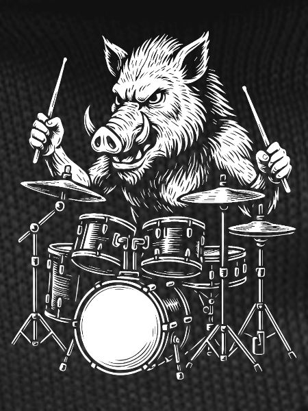 Boar Drummer Rock Attack