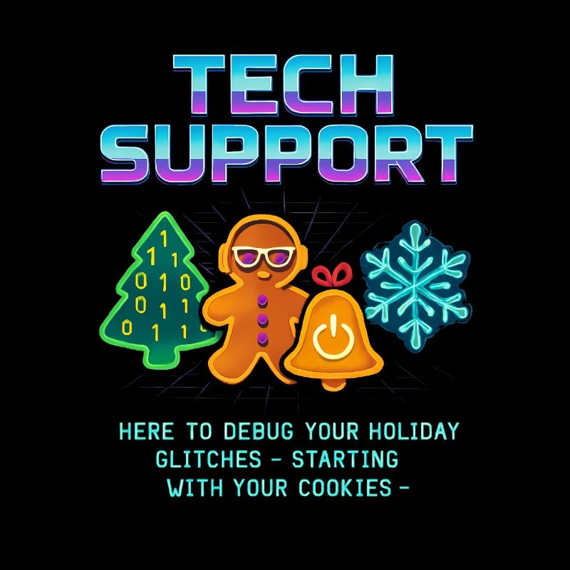 Soutien technique drôle pour déboger Noël