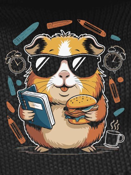 Book Hero Hamster with Burger