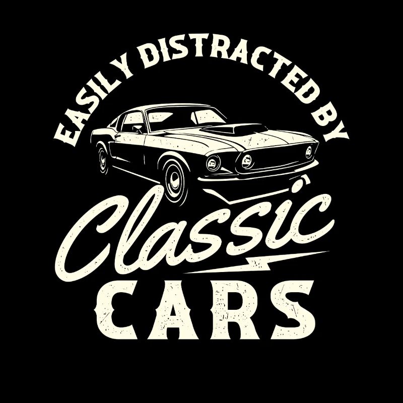 Facilement distrait par les voitures classiques Fan rétro de voitures
