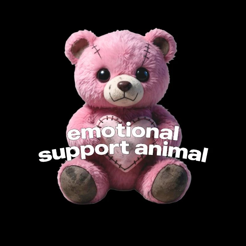 Tender pink bear with heart