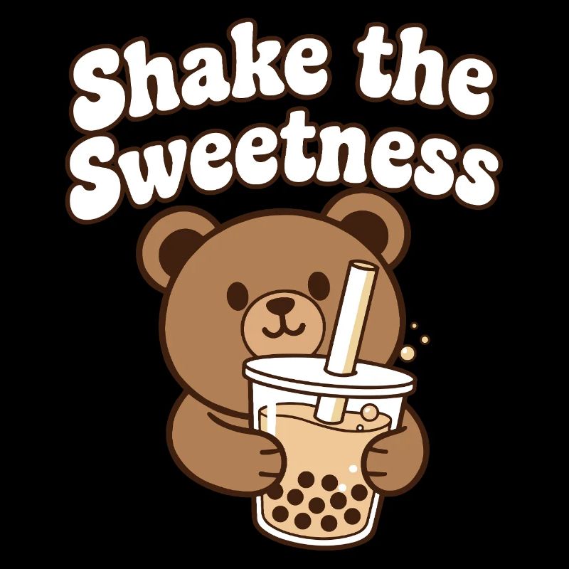 Ours Kawaii avec bubble tea