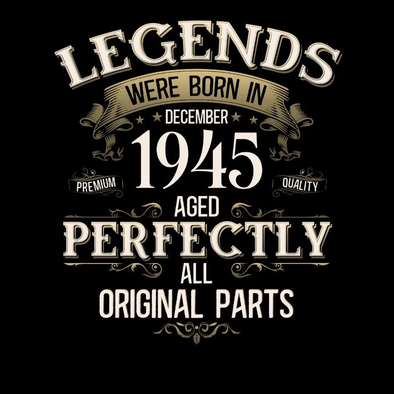80th Birthday Legend December Born in 1945