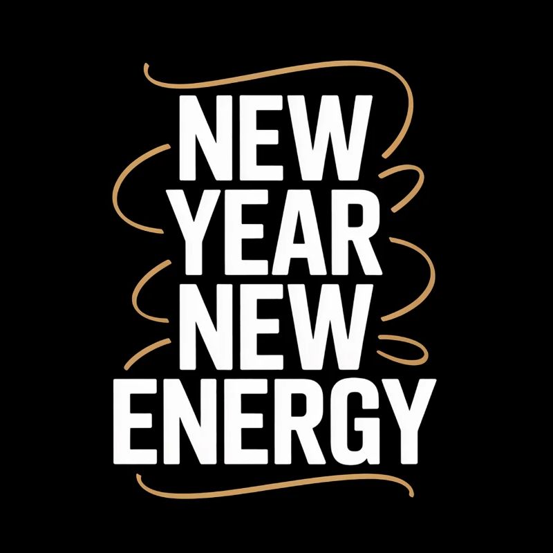 New Year New Energy Typography Tee