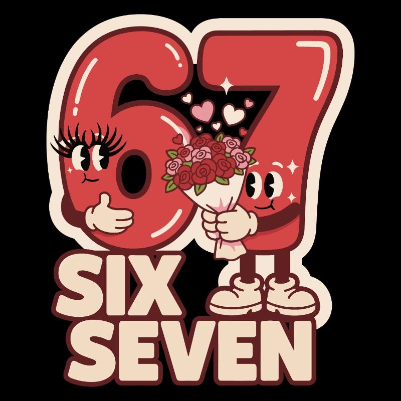67 Six Seven meme Valentine's Day Funny Gift