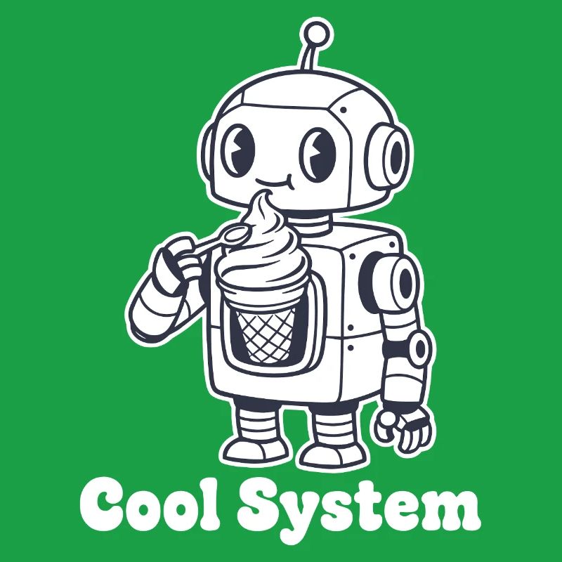 Roboter mit Eiscreme